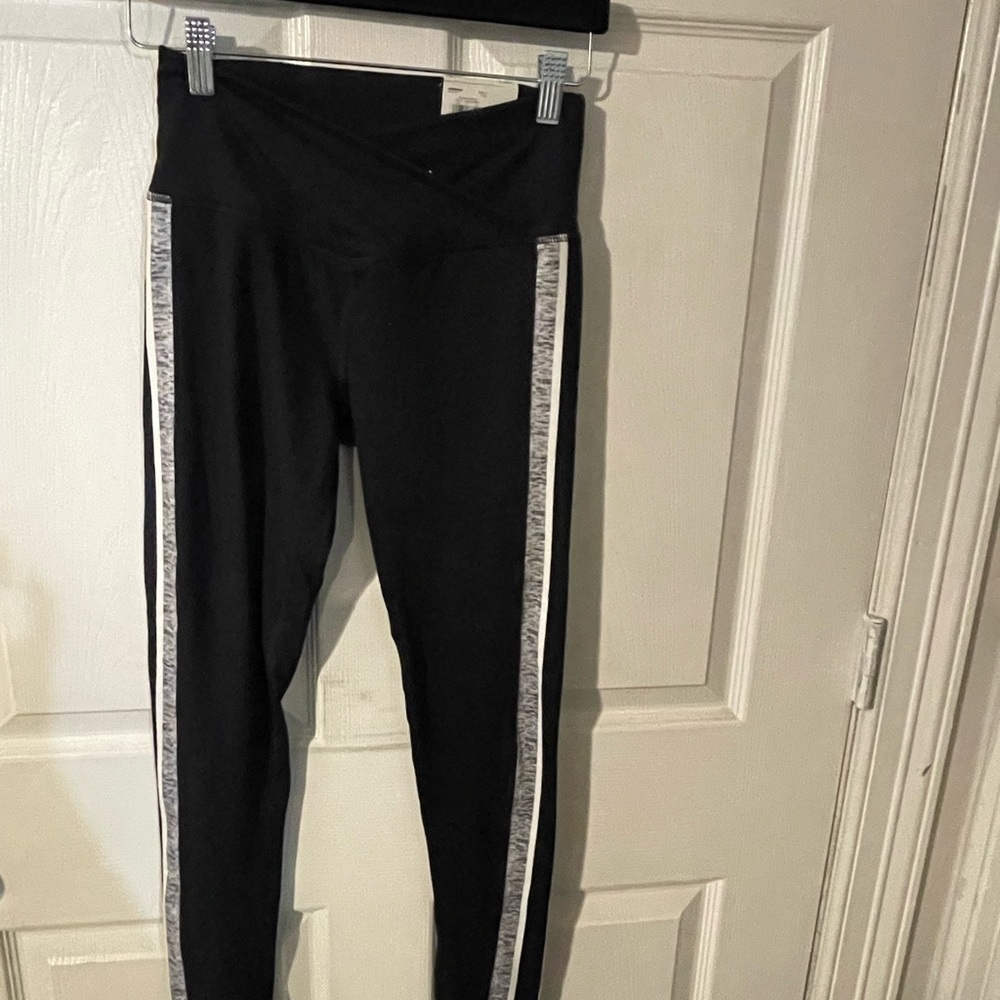 SO Black and White Leggings with Classic Stripes